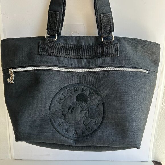 Disney Mickey Mouse Embroidered Tote Bag/ Shoulder Bag in Black - Picture 1 of 14